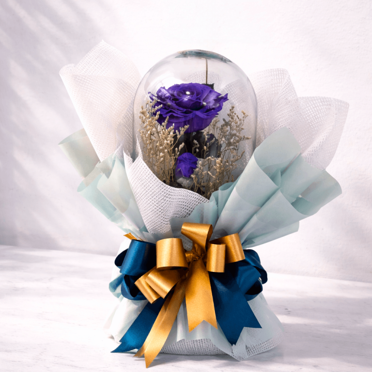 ROSA PRESERVADA AZUL