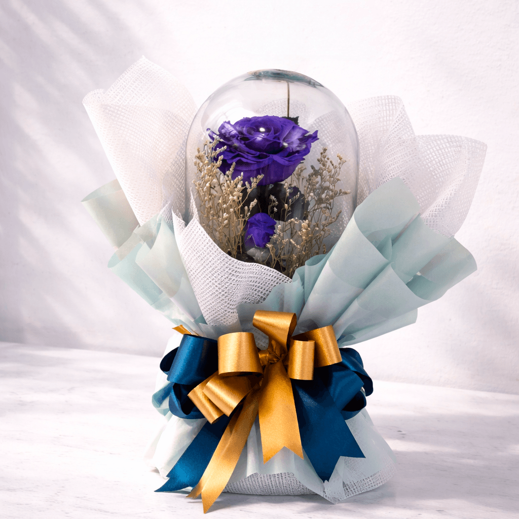ROSA PRESERVADA AZUL